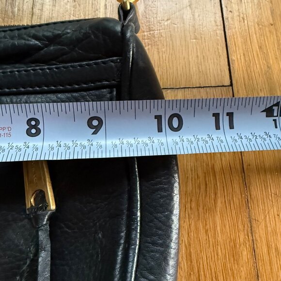 Rebecca Minkoff Mini MAC Purse Black Pebbled Leather Tassel Stud and Chain - Picture 8 of 16